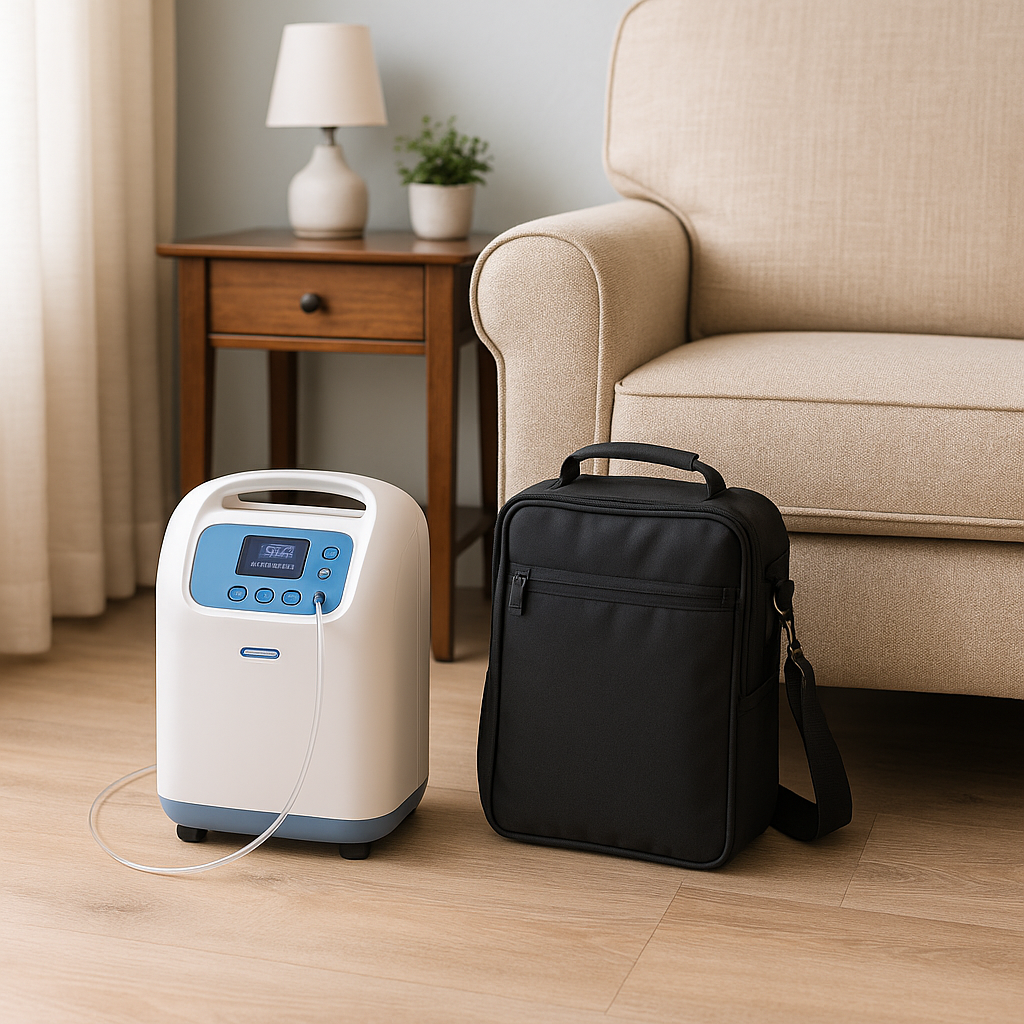 Portable Oxygen Concentrator Lightweight, battery-operated unit for mobility